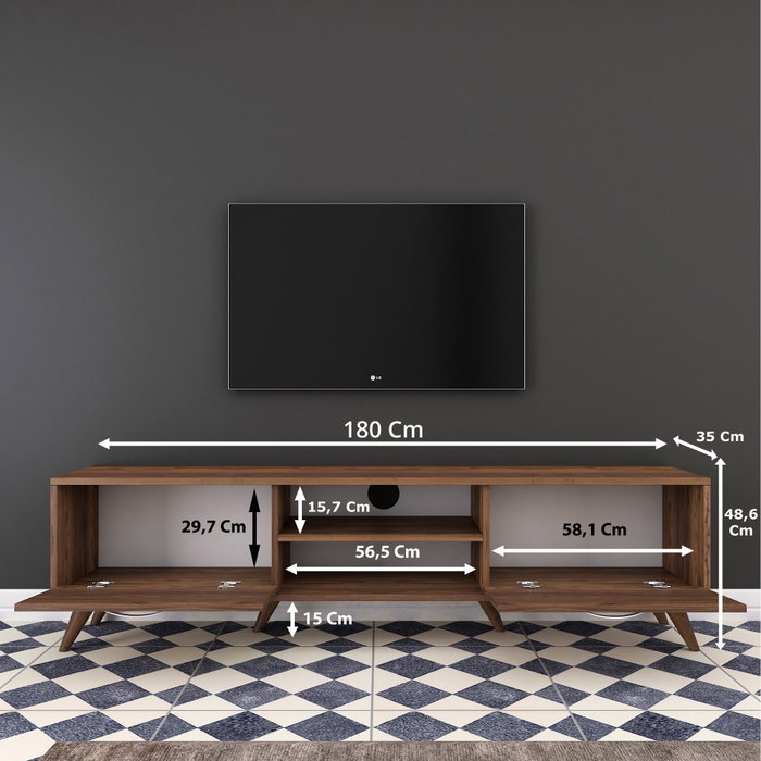 Hanah Home Soporte de TV A9 - 221 en Nogal